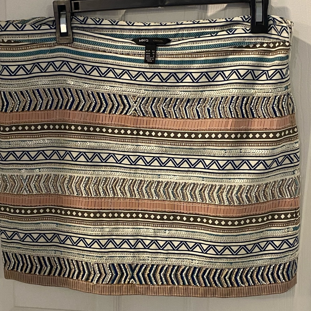 New Look Women's Pink and Cream Skirt